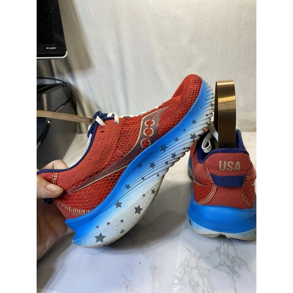 Saucony Kinvara 14 Liberty Men’s Size 9 Red White Blue USA Running Shoes